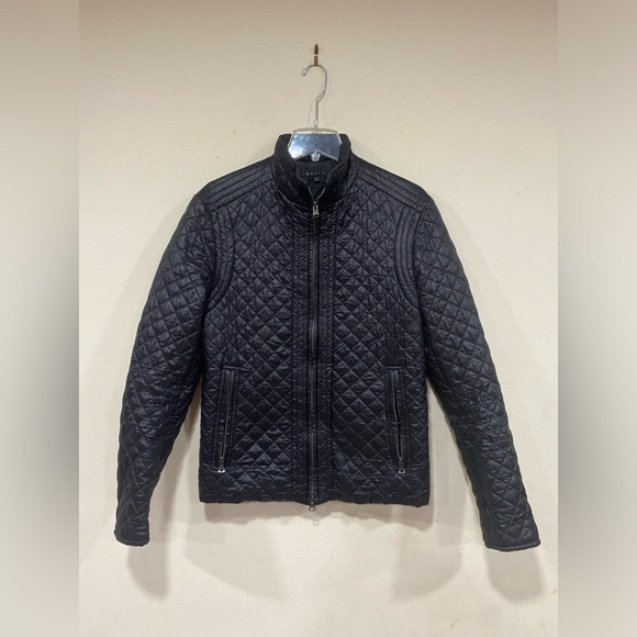 Theory Womans Medium Black Quilted Full Zip Puffer Jacket - Picture 1 of 5